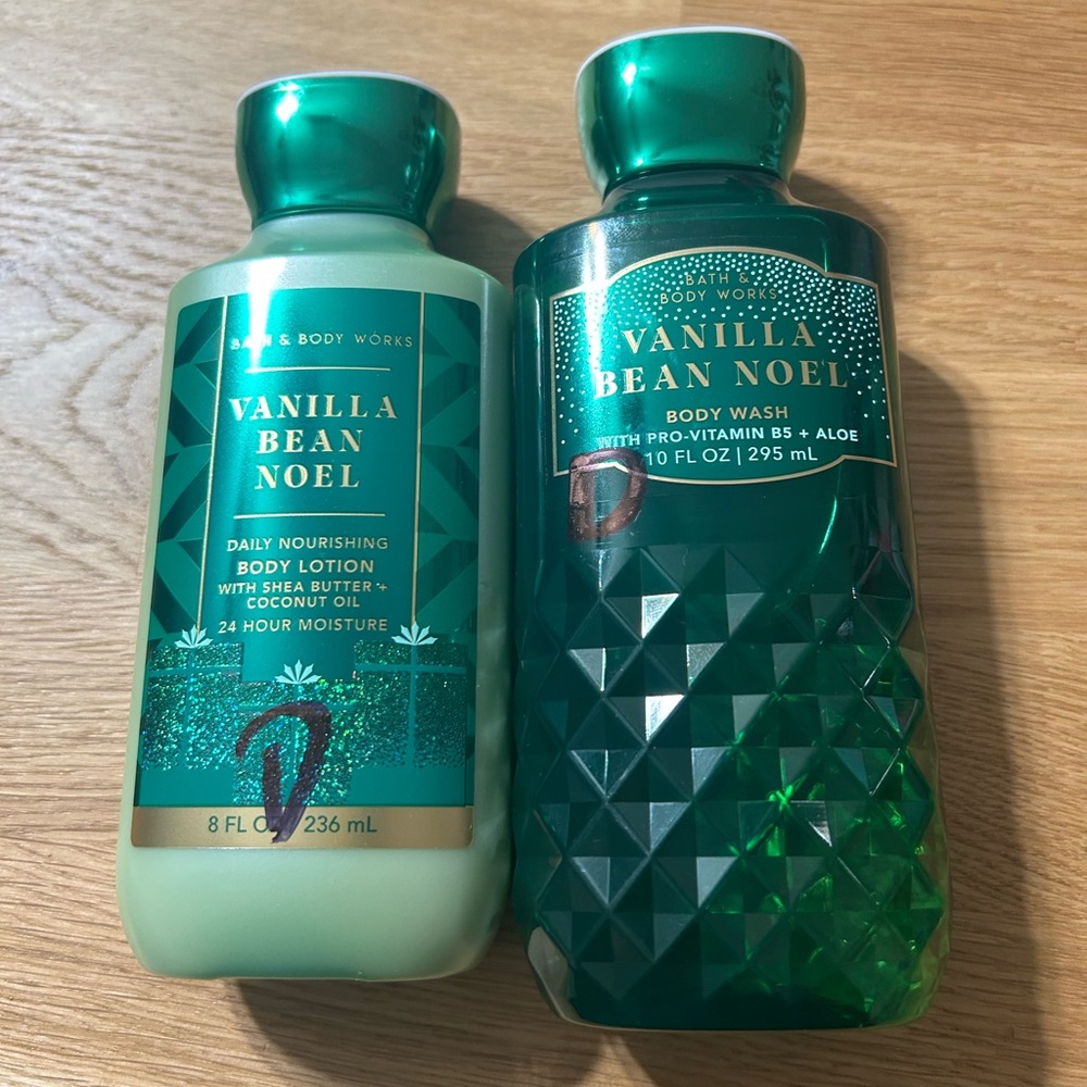 Bath & Body Works Vanilla Bean Noel Body Lotion and Wash Set